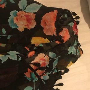 Kimono top floral plus